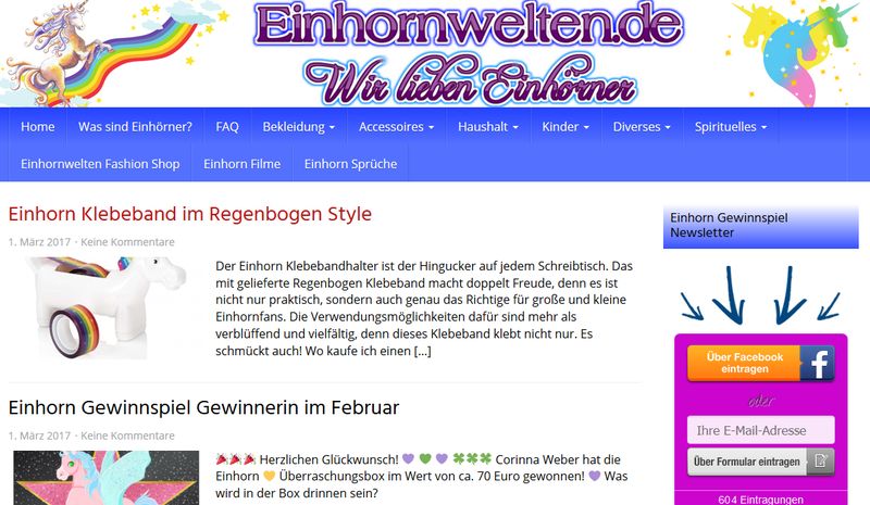 Einhornwelten | modelvita.com Einhornwelten