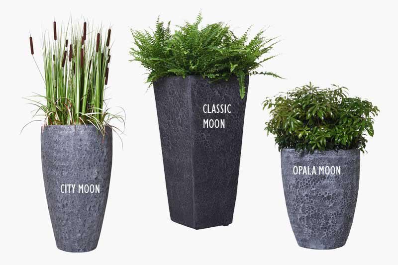 Pflanzkübel im Moon-Design