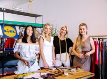 Shanti Joan Tan, Patrizia Palme, Valentina Pahde und Katrin Motz alias DominoKati beim esmara-Design-Day von Lidl