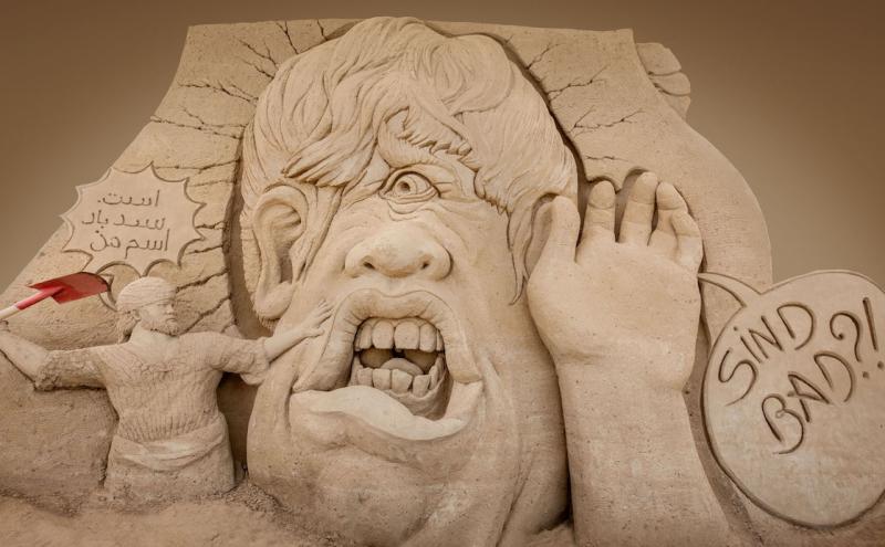 Phantastische Themenwelt bei der Sandskulpturenausstellung in Warnemünde (Karls Erlebnis-Dorf)