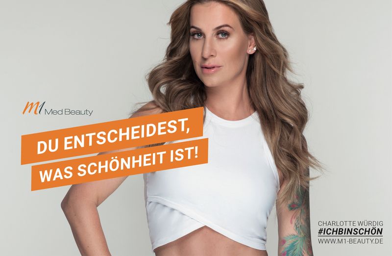 Charlotte Würdig wirbt für M1 Med Beauty