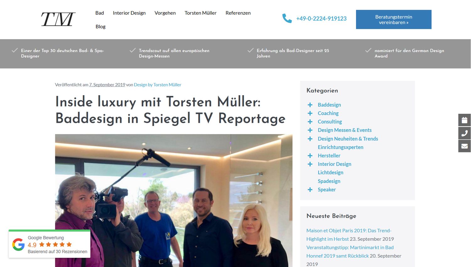 TV-Reportage über schöne Bäder