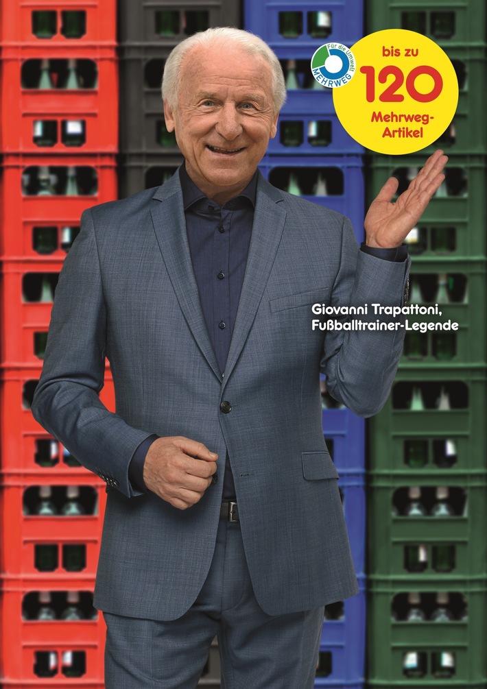 Netto Marken-Discount Mehrweg-Kampagne Trapattoni © Netto Marken-Discount