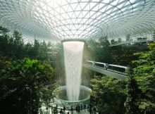 Wasserfall im Changi Airport