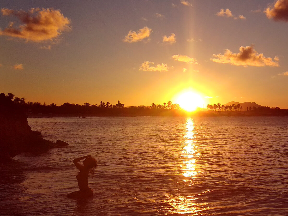 Sonnenuntergang in Punta Cana Playa Macao