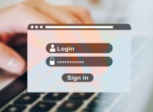 Passworteingabe am Bildschirm