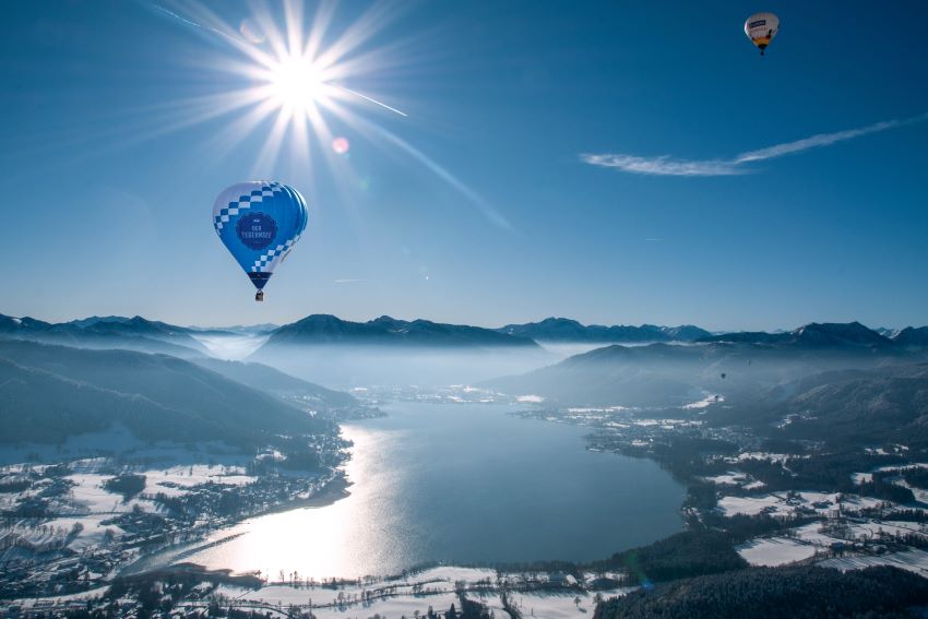 Ballon über dem Tegernsee
