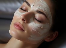 Hautpflege im Frauengesicht