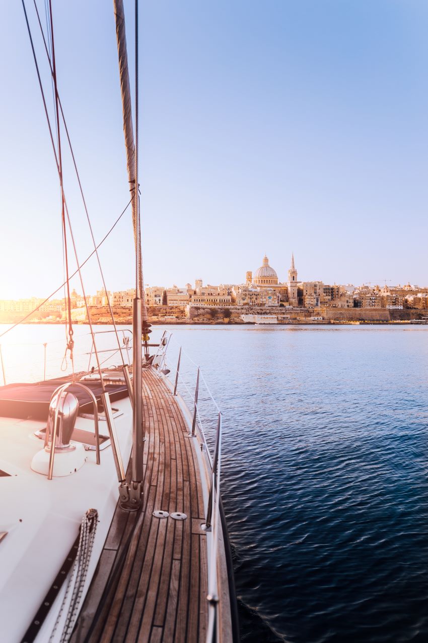 Malta: Valletta von der Yacht aus gesehen