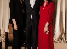 Helen Hoehne, Benjamin Beaufils, Iris Berben am 13. Februar in Berlin