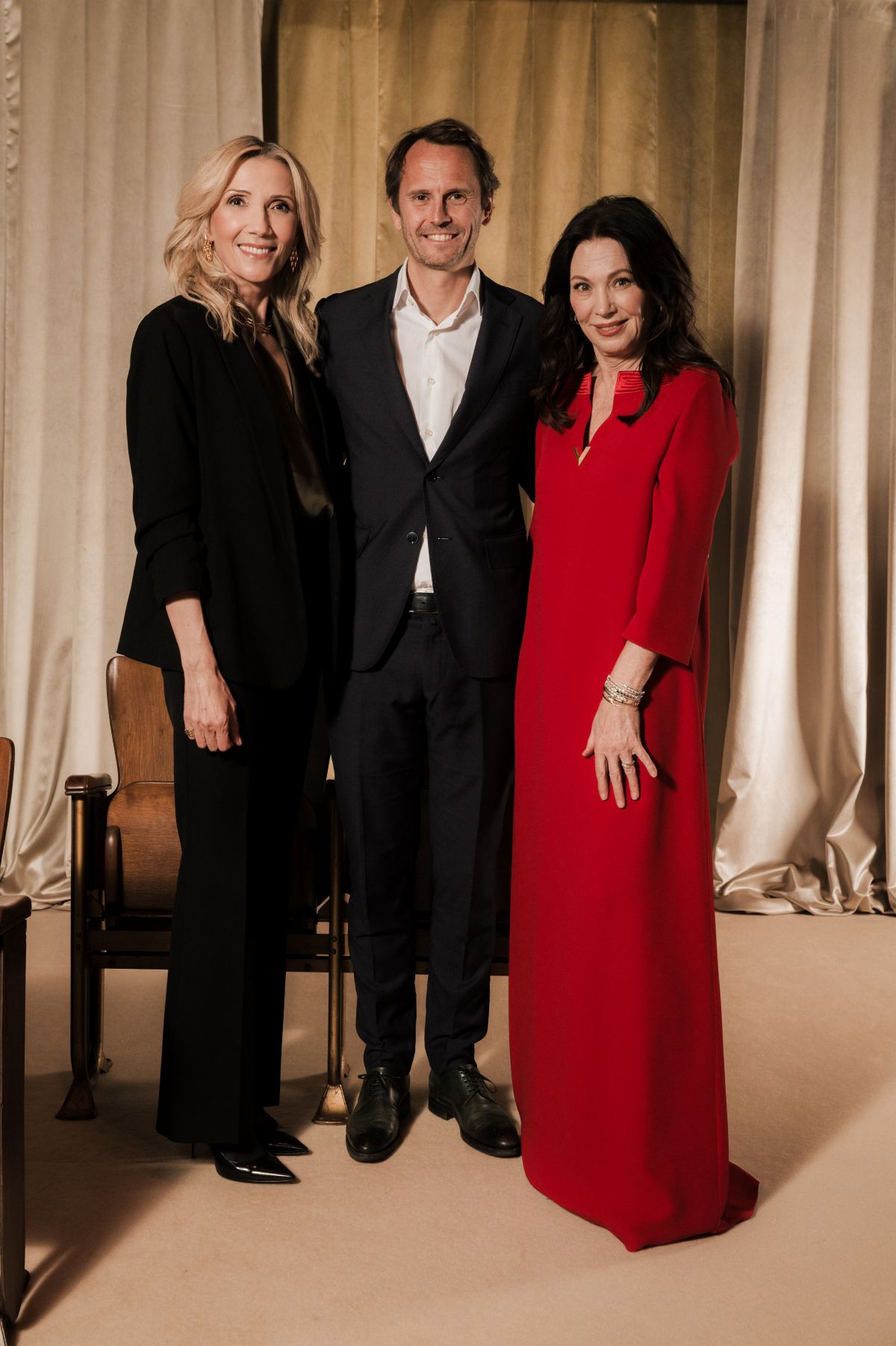 Helen Hoehne, Benjamin Beaufils, Iris Berben am 13. Februar in Berlin