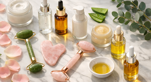 Hautpflege wie Models