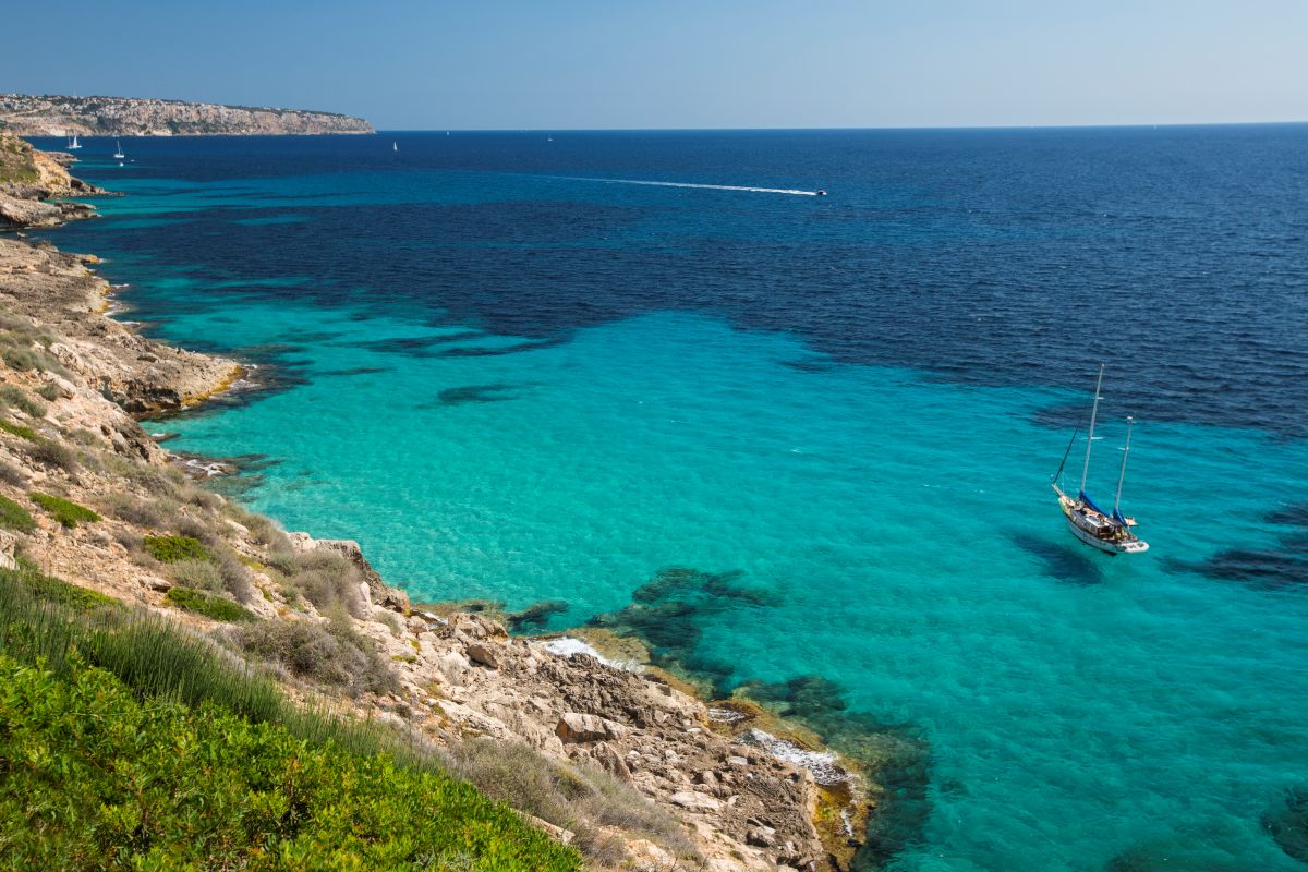 Blick auf Cap Rocat (Mallorca)