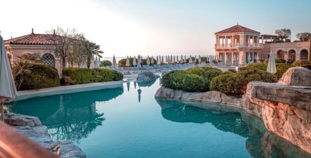 Blick auf die Monte-Carlo Société des Bains de Mer