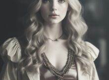 Mädchen mit schönem blonden Haar