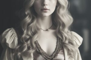 Mädchen mit schönem blonden Haar
