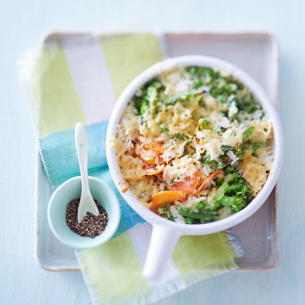 Sommerliches Reisgratin