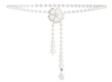 Eleganter Perlengürtel mit Perlmutt und Vanzetti Logoplättchen für 27,95 €