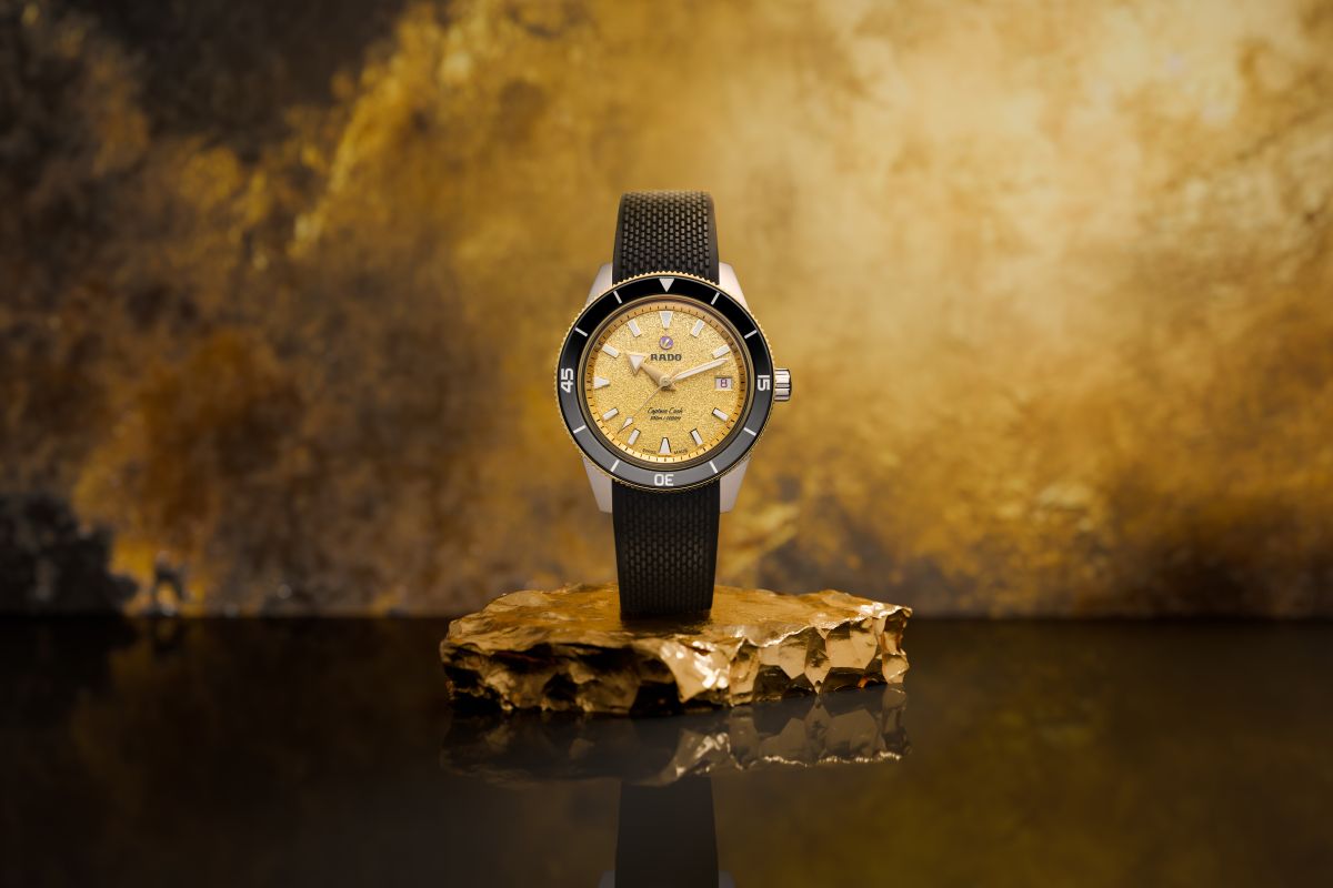 Rado Captain Cook Automatic mit schimmerndem Goldfinish