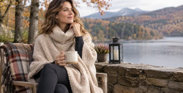 Besonders im Herbst Ponchos gehen fast immer
