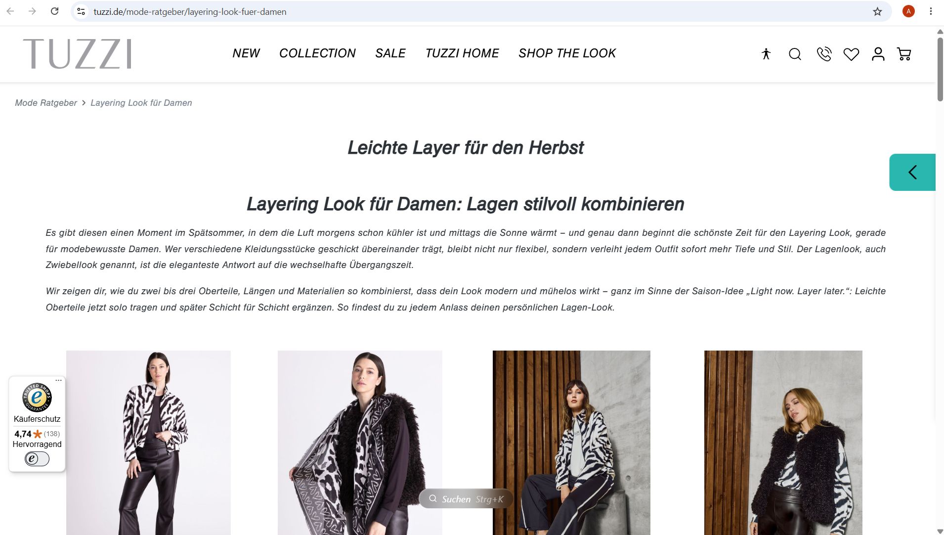 Website tuzzi Screenshot