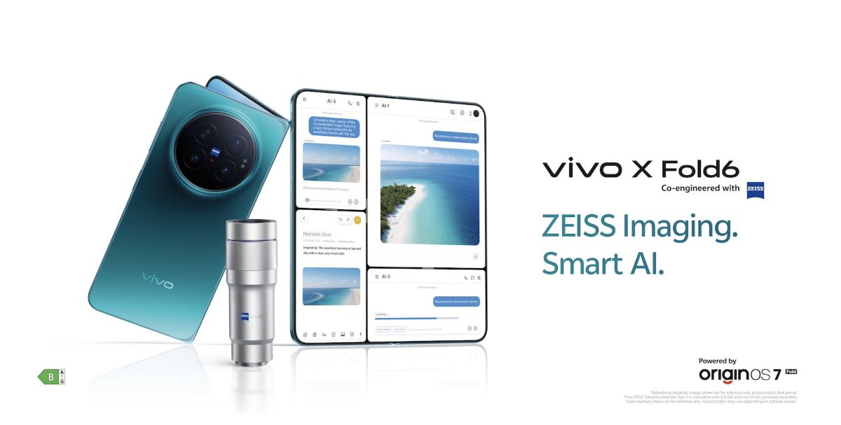vivo X Fold6 mit dem vivo Zeiss Telephoto Extender Gen 2